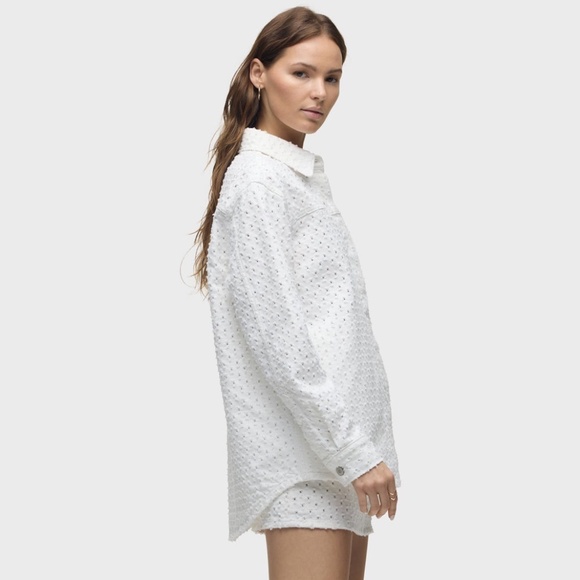 Hudson tattered shacket XS New - Picture 3 of 9